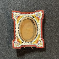 Antique Italian Micro-Mosaic Floral Picture Frame Victorian picture