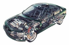 Cars opel vectra 1995 technical Art Print Poster 11x17 picture