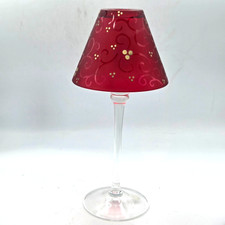 Vintage PartyLite P9247 Festive Flair Candle Lamp - Red Candle Holder picture