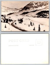 RPPC Fremont Pass Winter Scene Leadville Colorado Mountains 1933 Postcard picture