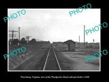 OLD POSTCARD SIZE PHOTO OF PETERSBURG VIRGINIA THE W/R RAILROAD STATION c1940 picture