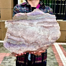 5.43LB Chevron Amethyst Polished Slice ( AKA Dream Amethyst) picture