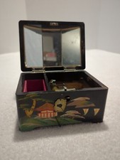 Vtg UCAGCO Made in JAPAN Jewelry Music Box ~ NOT WORKING w/Some Slight Damage picture