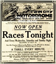 1914 MINNESOTA BOARD TRACK MOTORDROME MOTORCYCLE RACING 12X14 POSTER DAREDEVILS picture