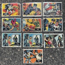 1966 TOPPS DC BATMAN LOT Black Bat Lot Of 10 Cards Vintage Fast picture