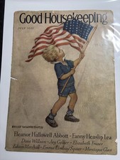 1931 July GOOD HOUSEKEEPING Magazine COVER ONLY Jesse Wilcox Smith Patriotic picture