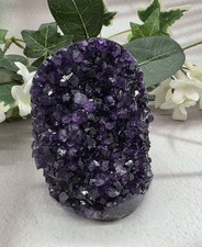 Natural Uruguay Amethyst Standing Cluster Deep Purple Crystal Specimen picture