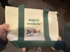 RARE SOLD OUT Starbucks x Peanuts Snoopy Great Pumpkin Tote Bag picture