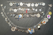 VINTAGE 1960'S-1990'S BETA SIGMA PHI BRACELETS/NECKLACE WITH 85+ CHARMS H993 picture