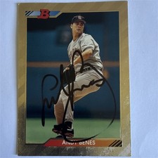 Andy Benes Autographed 1992 Bowman #599 Baseball Card Padres USA Team Alumni picture