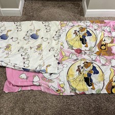 Disney Beauty and the Beast Vintage 2 Piece Twin Fitted & Flat Sheet Set picture