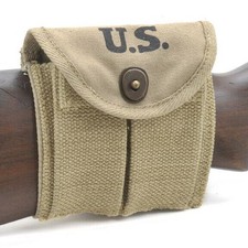 USGI WW2 .30 M1 Carbine  Buttstock Type Pouch Khaki Dated 1942 picture
