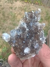 Herkimer 💎Perchers On 🖤 Smokey Druze Plate (Rare Piece) Miner Direct ⚒️ picture