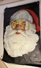 VINTAGE 1936 Santa Claus Advertising Poster 27” x  40” Pittsburgh Industrial picture