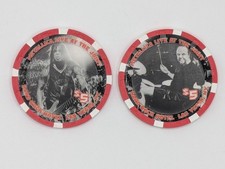 (2) $5 Hard Rock (LV) Casino Chips, Metallica (Trujillo/Ulrich), Uncirculated picture