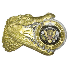 EL3-24 President Donald Trump 47 Alligator Alcatraz MAGA Challenge Coin Gator picture