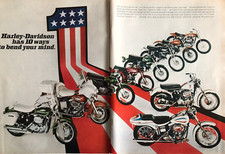 Vintage 1971 Harley Davidson original color ad CY016 picture