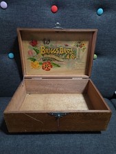  Antique Wooden Briggs Brothers Advertising Seed Box / Store Display picture