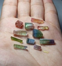 Naturel Top Quality Bicolor And Multi Color Tourmaline Lot From Afg picture
