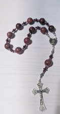 Wall Rosary, Black Lace Rhodonite picture