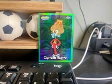 2025 Topps Chrome SpongeBob #136 Captain Magma Kelp Green Refractor picture