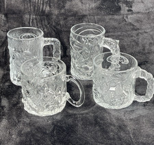 VTG McDonalds Batman Forever Collectors Glass Mugs 1995 Complete Set of 4 picture