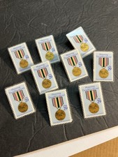Vtg US Postal Service Desert Storm Stamp Pin Southwest Asia Service Medal Lot picture