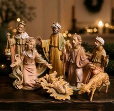 Vintage Euromarchi Nativity Set/8 Plastic 5