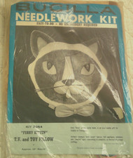 Vintage BUCILLA Furry Kitten Plush Kit 2354 NO Embroidery Needlework Kit NEW picture