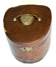1890s Antique Leather Collar & Cuff Box John Mehl & Co. New York picture