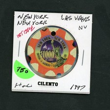 Scarce $1000 New York New York Las Vegas, Nevada Casino Chip picture