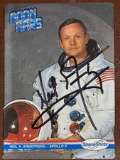 Neil Armstrong signed sports card NASA Apollo 11 picture