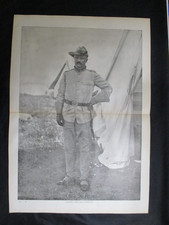 1899 Spanish American War Print - Colonel Theodore Roosevelt Leads Rough Riders picture