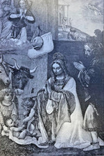 1885 Religious Art Jesus Christianity Nativity in Art Joseph & Mary illustrated picture