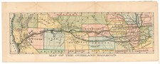 c. 1866 Rare Early Map of the Central Pacific R.R. (Transcontinental Railroad) picture