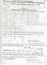 COL Charles B Gambee 35th Ohio Volunteers KIA. Resaca Georgia May15 1864 Civil W picture