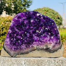 4.03LB Natural Amethyst geode quartz cluster crystal specimen Healing picture