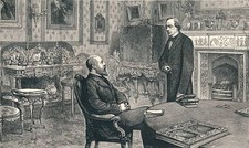 The Prince of Wales visiting Lord Beaconsfield at Hughenden Manor - Old Photo picture