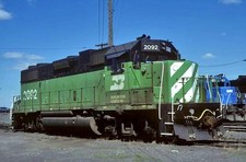 BN 2092 @ PASCO. WA_MARCH 26, 1991 ORIGINAL TRAIN SLIDE picture