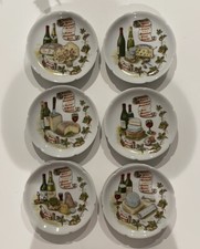 Vintage ROCHARD LIMOGUE French Wine & Cheese Horderve Plates-SET 12 pcs picture
