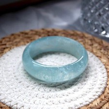 100% Natural Blue Aquamarine Gemstone Bangle AAAAA Inner Diameter 54mm picture