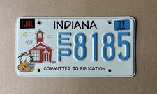 2001 Indiana Education License Plate EP 8185 picture
