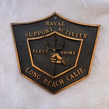 Obsolete Cast Plaque Naval Support Activity (NSA) Long Beach picture