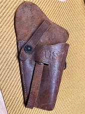 Vintage US BOYT 44 WWII M1916 modified GI shoulder conversion Leather Holster picture