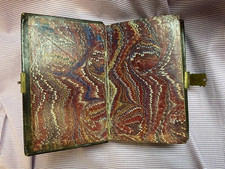 Antique 1873 Personal Bible Marbled End Papers Brass Clasp Presbyterian DS02 picture