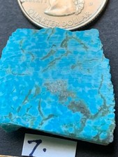 NICE  GENUINE KINGMAN TURQUOISE SLAB END CUT, 7 GRAMS,   picture