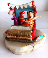 Ron Lee The Flintstones Fred Wilma Pebbles Sculpture 1993 Signed  #1077/2750 picture