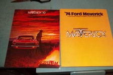 Lot of 2 Ford Maverick Original Sales Brochures 1970 + 1974-EX. Cond. picture