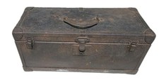 Antique R H Buhrke Wooden Mechanics Tool Case With Handles 20