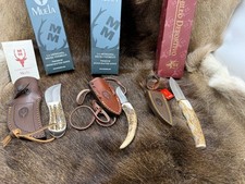 Three (3) Muela Colbri, BW-6C, & Gazapo Knives With Sheaths Mint In Boxes +++ picture